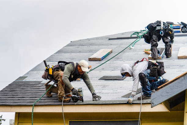 Professional Flat Roof Repair technician working in East Wareham, MA